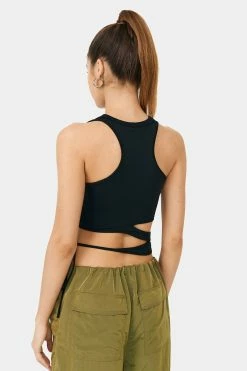 Alternative view of SOLADO Cut Out Tie Side Sleeveless Tank Top