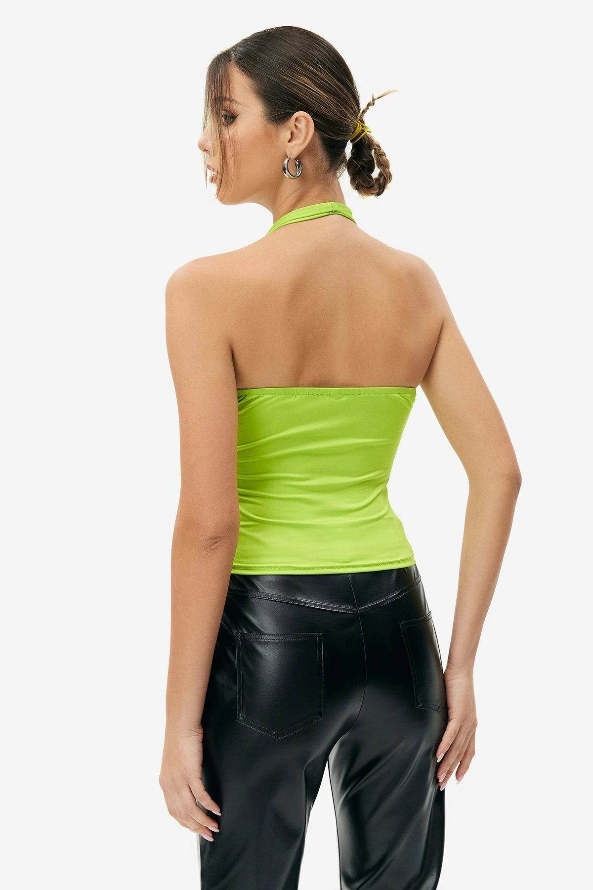 Solado Plunging Neck Cut Out Backless Crop Top 4 Solado Plunging Neck Cut Out Backless Crop Top - Image 2