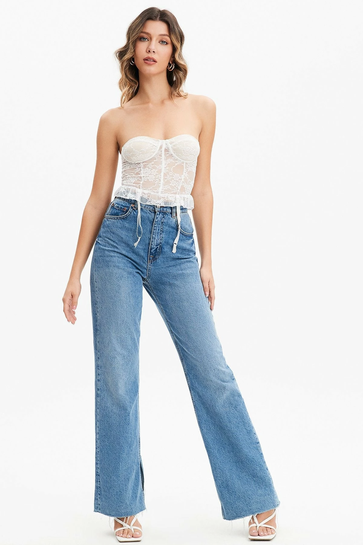 Solado Lace Mesh Zip Back Corset Top 7 Solado Lace Mesh Zip Back Corset Top - Image 5