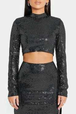 SOLADO Mock Neck Polka Dot Zipper Back Long Sleeve Top -SOLADO Shop jpeg 3ca5fdcd 172e 4089 bf35 bff0f12bdb38 1800x1800