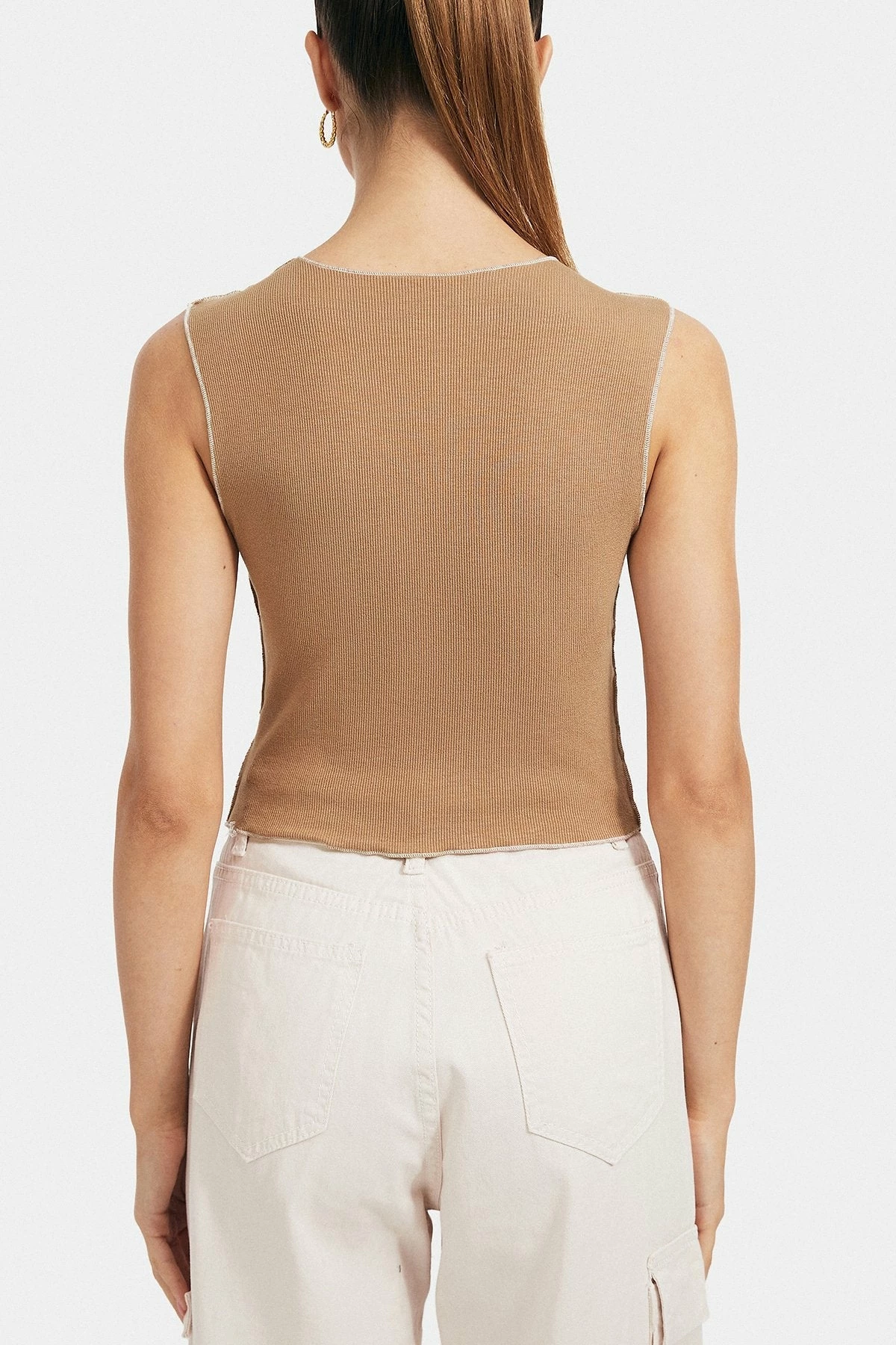 Solado Ribbed Seam Detail Sleeveless Tank Top 4 Solado Ribbed Seam Detail Sleeveless Tank Top - Image 2