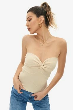 Solado Twist Front Knitted Tube Tank Top