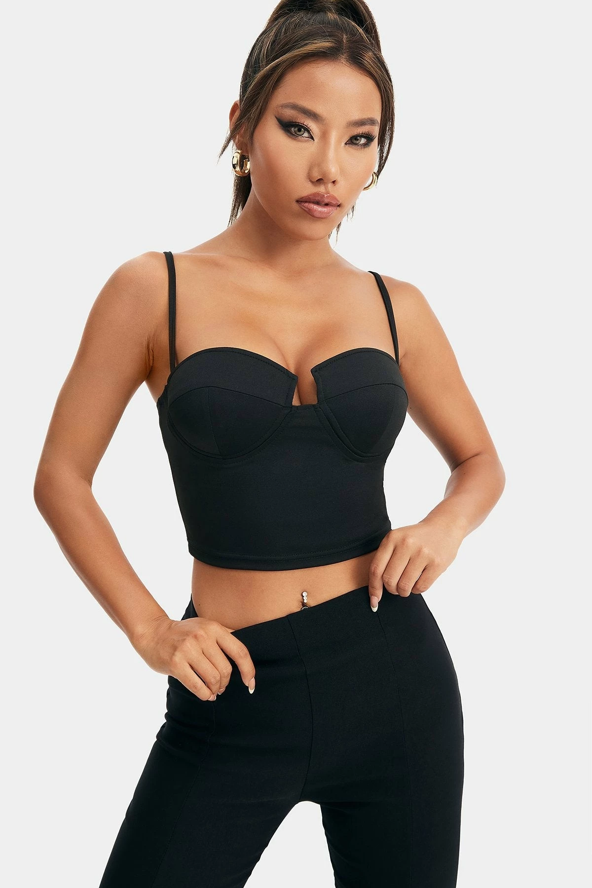Solado Basic Plungning Neck Backless Solid Camisole 5 Solado Basic Plungning Neck Backless Solid Camisole - Image 3