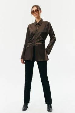 Solado Satin Button Front Ruched Long Sleeve Shirt -SOLADO Shop jpeg 419c027c 341a 4487 aeeb c43cdd662de2 1800x1800