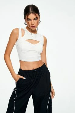 Solado 2 In 1 Cut Out Sleeveless Ribbed Tank Top