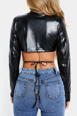 SOLADO Lapel Neck Cross Tie PU Leather Crop Top 15 SOLADO Lapel Neck Cross Tie PU Leather Crop Top -SOLADO Shop jpeg 4a249b64 a594 4567 8e9b a9118995a180 1800x1800