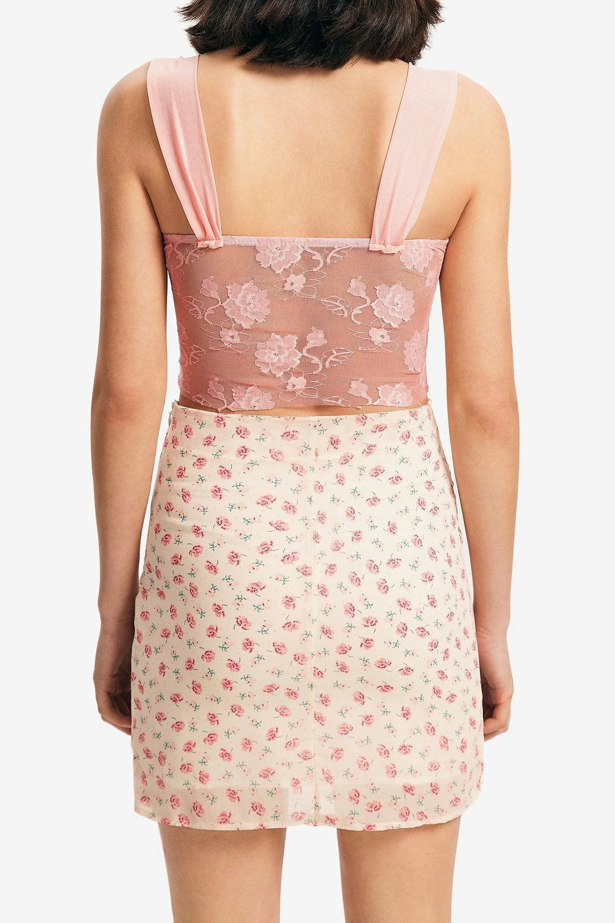 Solado Floral Lace Splicing Backless Mesh Crop Top 10 Solado Floral Lace Splicing Backless Mesh Crop Top - Image 8