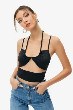 Solado Cut Out Backless Cami Crop Top