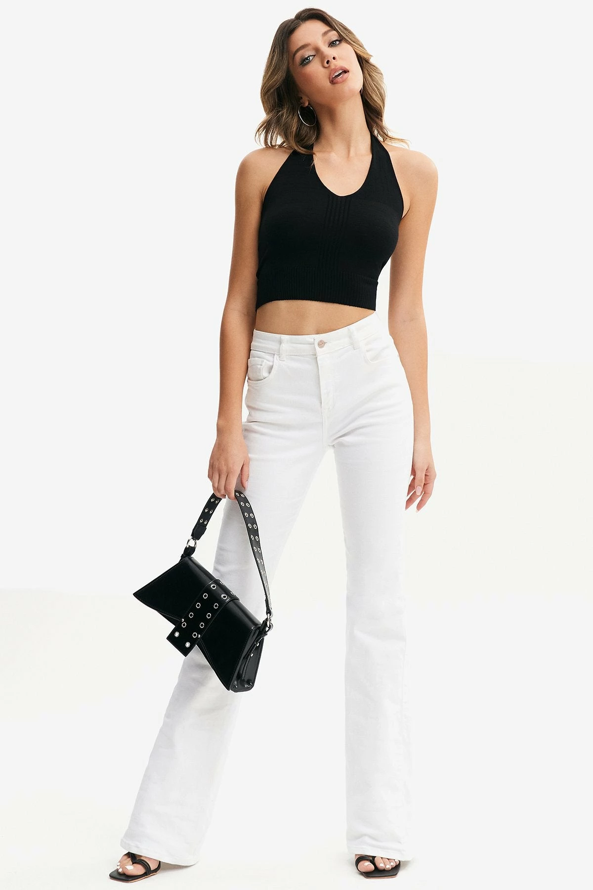 Solado Halter Neck Backless Knitted Crop Top 6 Solado Halter Neck Backless Knitted Crop Top - Image 4
