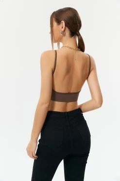 Alternative view of Solado Strap Detail Backless Crop Tank Top