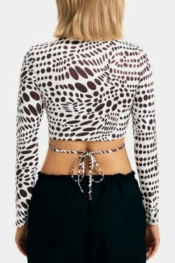 Solado Polka Dot Print Cross Tie Long Sleeve Top -SOLADO Shop jpeg 530cc280 edcd 4c59 a8bf 252adb0d208a 1800x1800