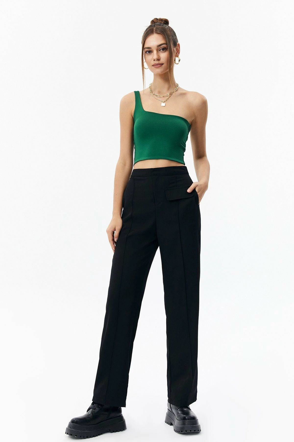 Solado One Shoulder Solid Crop Top 6 Solado One Shoulder Solid Crop Top - Image 4