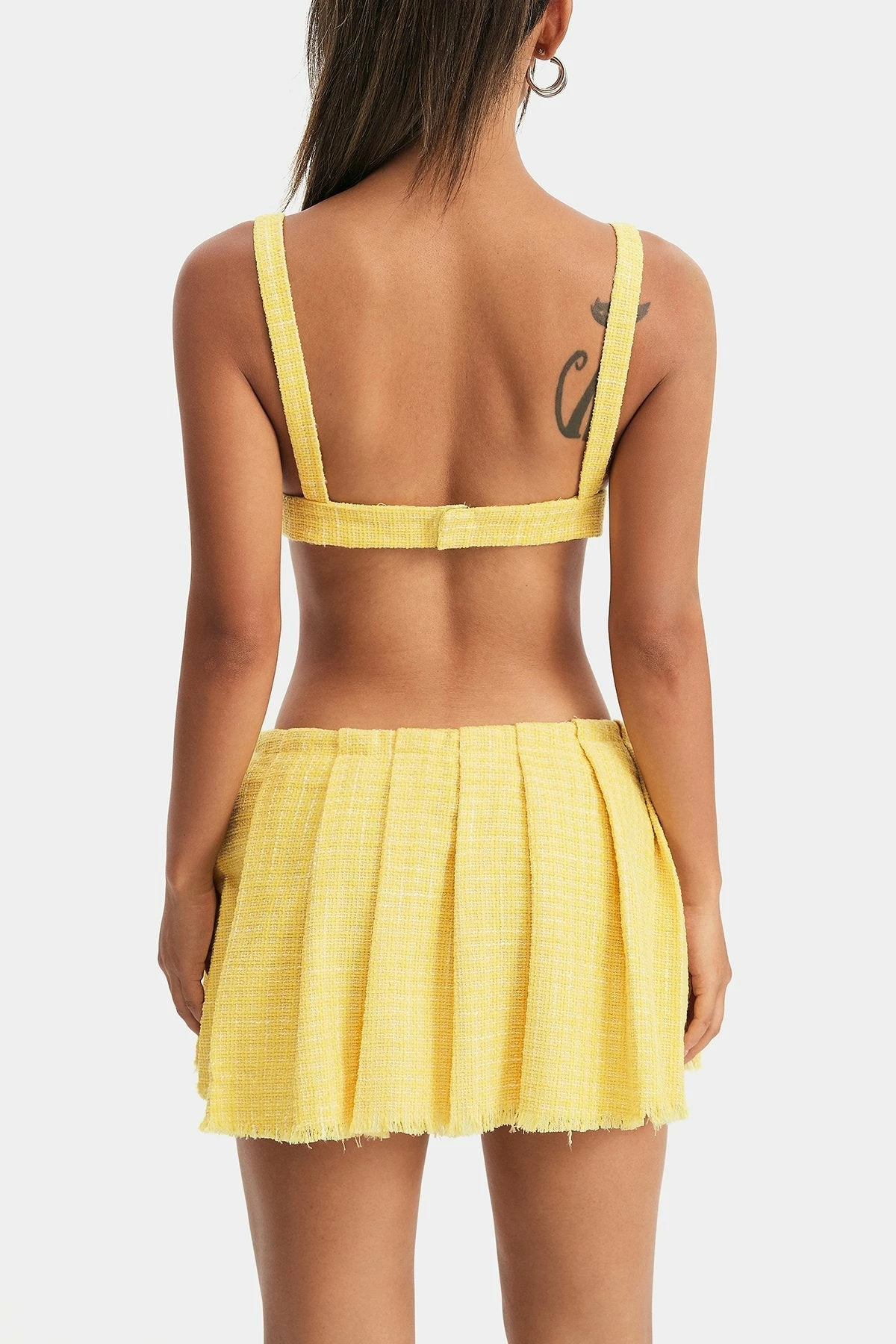 SOLADO Check Texture Backless Solid Corset Top 9 SOLADO Check Texture Backless Solid Corset Top - Image 7