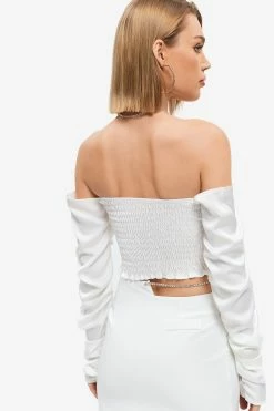 Alternative view of Solado Rhinestone Decor Twist Front Backless Long Sleeve Top