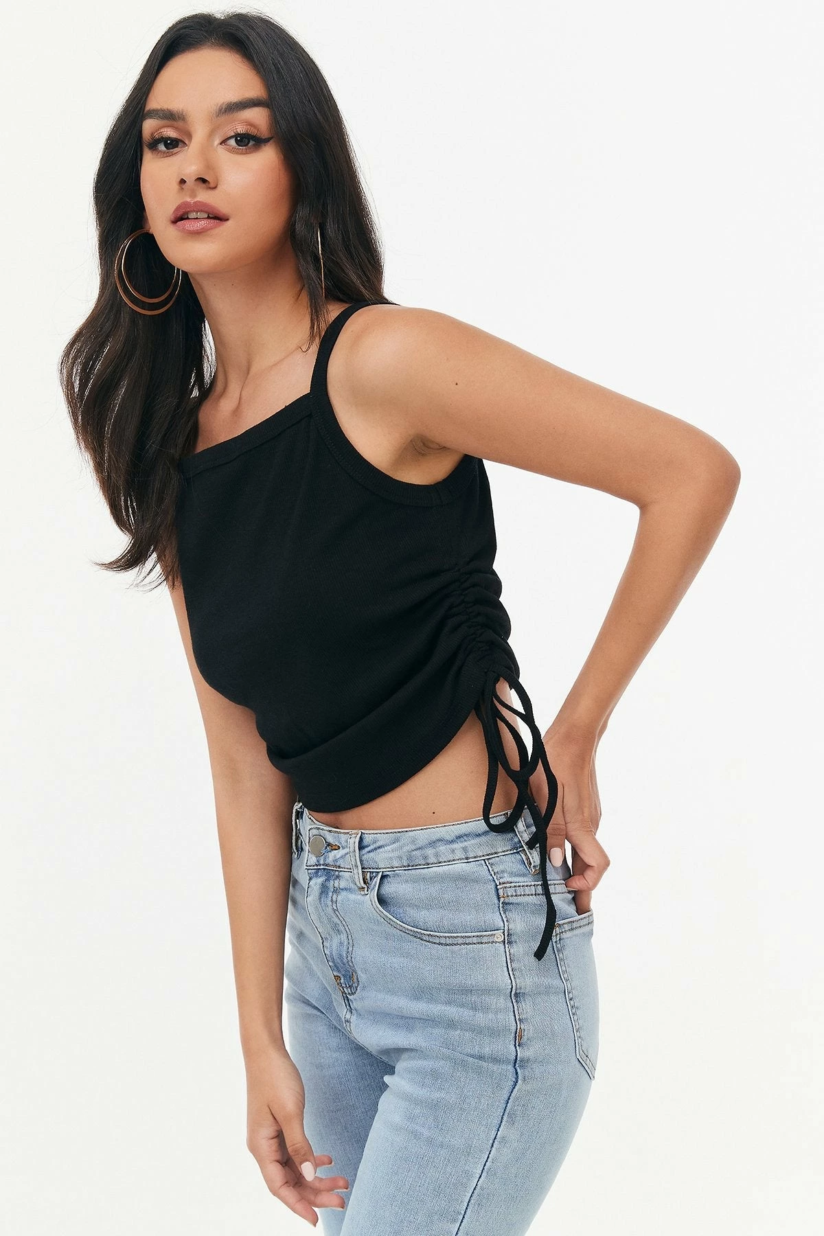 Solado Ribbed Drawstring Ruched Crop Top 11 Solado Ribbed Drawstring Ruched Crop Top - Image 9