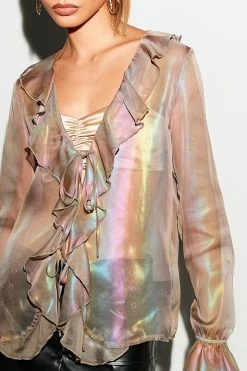 SOLADO Tie Front Laser Organza Puff Sleeve Blouse Without Cami Top -SOLADO Shop jpeg 5a71b445 2f35 47f4 8d55 2d59589d6aba 1800x1800