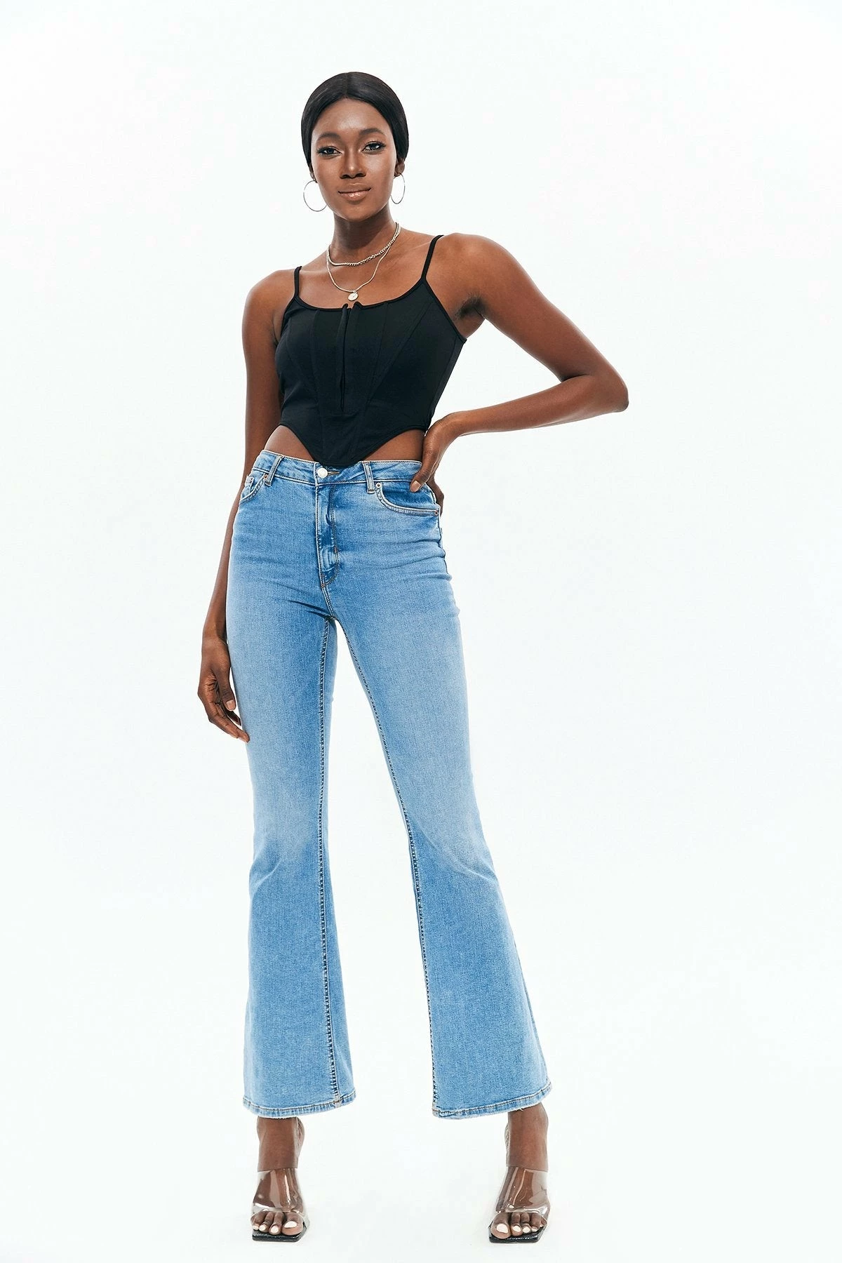 Solado Zip Up Curved Hem Boning Crop Sleeveless Top 6 Solado Zip Up Curved Hem Boning Crop Sleeveless Top - Image 4