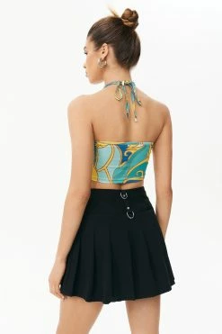 Alternative view of Solado Halter Neck Abstract Print Crop Top