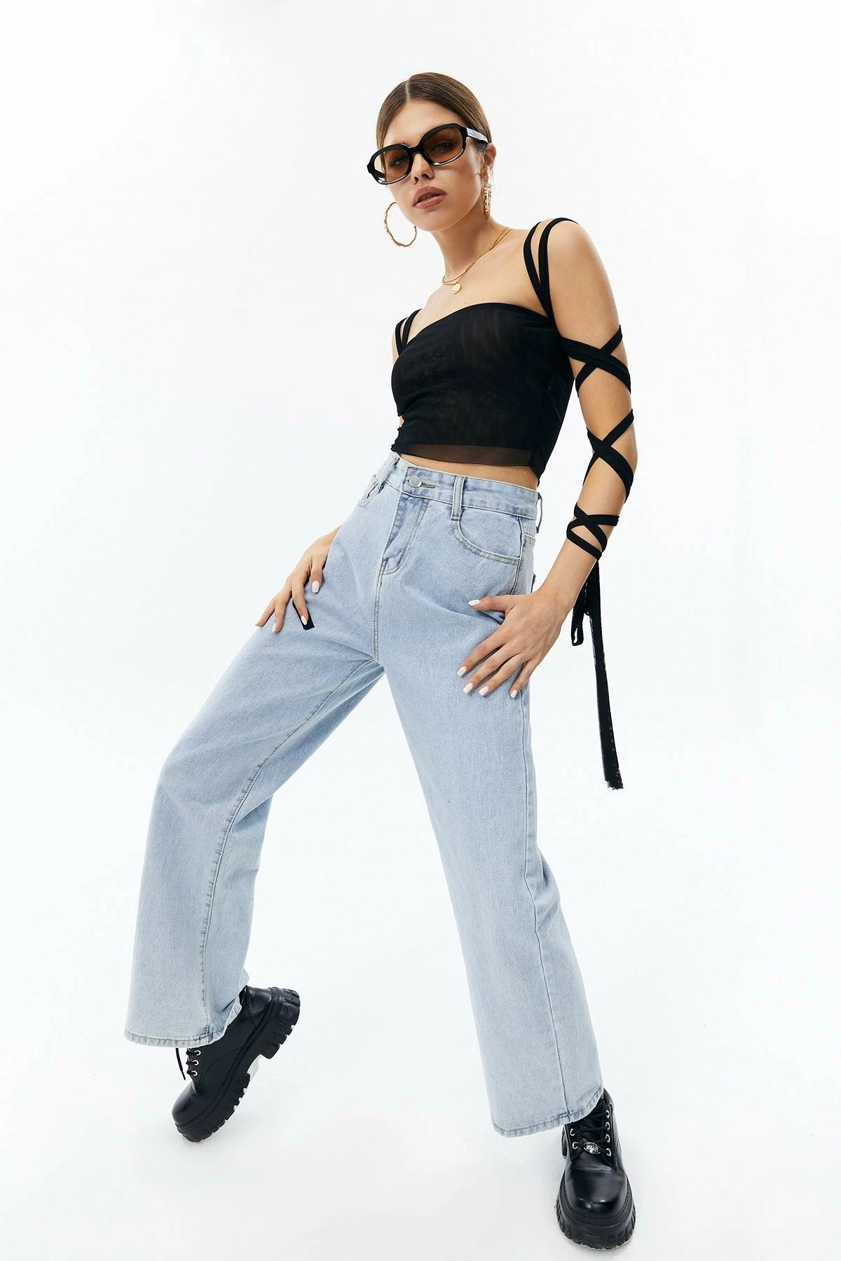 Solado Cross Tie Sleeve Backless Crop Top 7 Solado Cross Tie Sleeve Backless Crop Top - Image 5