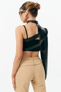 Solado Asymmetric Buckled Detail Leather Crop Top 8 Solado Asymmetric Buckled Detail Leather Crop Top -SOLADO Shop jpeg 5c227ff4 efe5 4827 bba6 727674a8d983 1800x1800