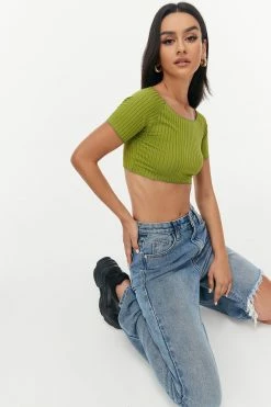 Solado Solid Ribbed Short Sleeve Crop Top -SOLADO Shop jpeg 5d52429c 8b99 491a 82a7 ef34e05e8046 1800x1800