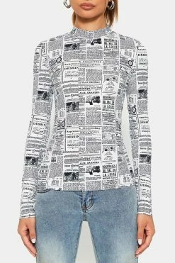 SOLADO Mock Neck Newspaper Print Long Sleeve Top 14 SOLADO Mock Neck Newspaper Print Long Sleeve Top -SOLADO Shop jpeg 5f1123dd 0a13 4727 8d0f e8f977e874ed 1800x1800