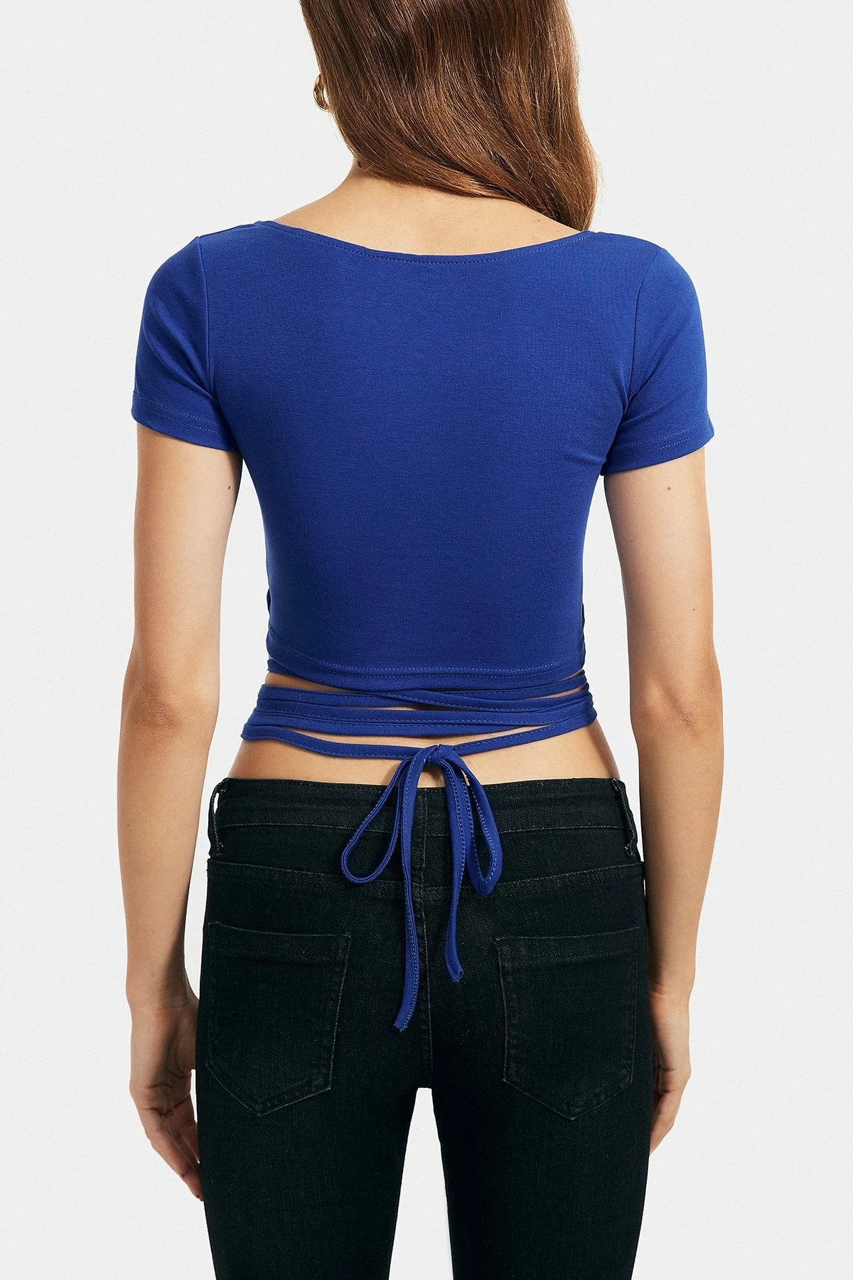 Solado Cross Tie Hem Short Sleeve Solid Crop Top 9 Solado Cross Tie Hem Short Sleeve Solid Crop Top - Image 7