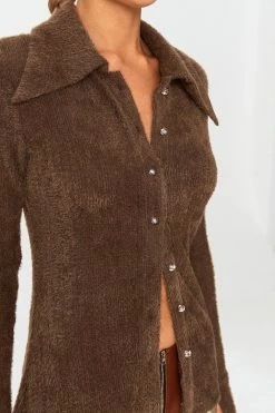 SOLADO Lapel Neck Split Cuff Fluffy Long Sleeve Top -SOLADO Shop jpeg 605c55c5 979b 4793 bc3b 0926d58251c1 1800x1800