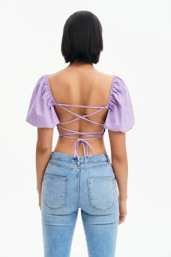 Alternative view of Solado Ruched Lace Up Backless Crop Top