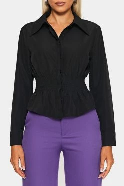 SOLADO Lapel Neck Cinched Waist Long Sleeve Top -SOLADO Shop jpeg 608f7b21 42c4 461e 82a6 e4c3cdf6593e 1800x1800