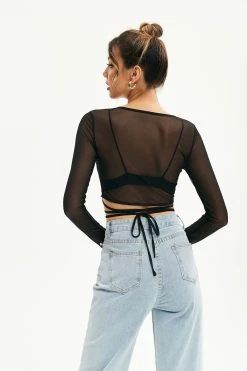 Solado Mesh V Neck Crisscross Tie Crop Top -SOLADO Shop jpeg 6108bf76 766d 4d5a 8ae2 91fbdbc72629 1800x1800