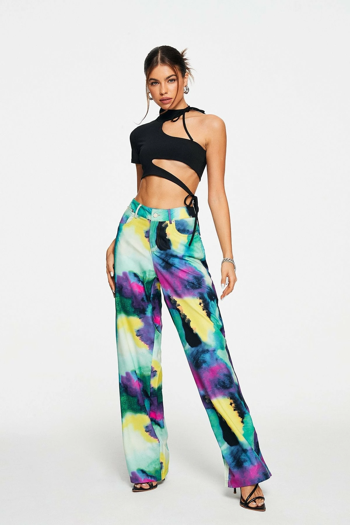 Solado Asymmetrical Neck One Sleeve Crop Top 7 Solado Asymmetrical Neck One Sleeve Crop Top - Image 5