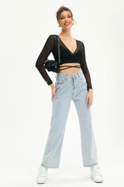 Solado Mesh V Neck Crisscross Tie Crop Top -SOLADO Shop jpeg 65ea71ab 2f84 4c11 bed6 e92e56ea4e3e 1800x1800