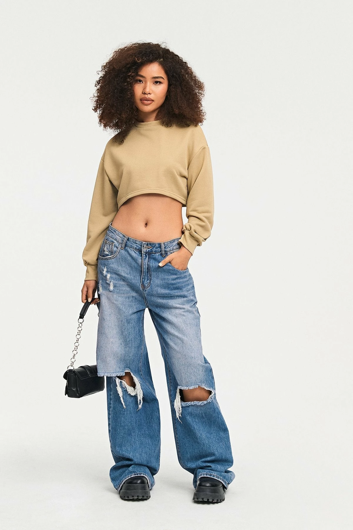 SOLADO Drop Shoulder Long Sleeve Solid Crop Top 6 SOLADO Drop Shoulder Long Sleeve Solid Crop Top - Image 4