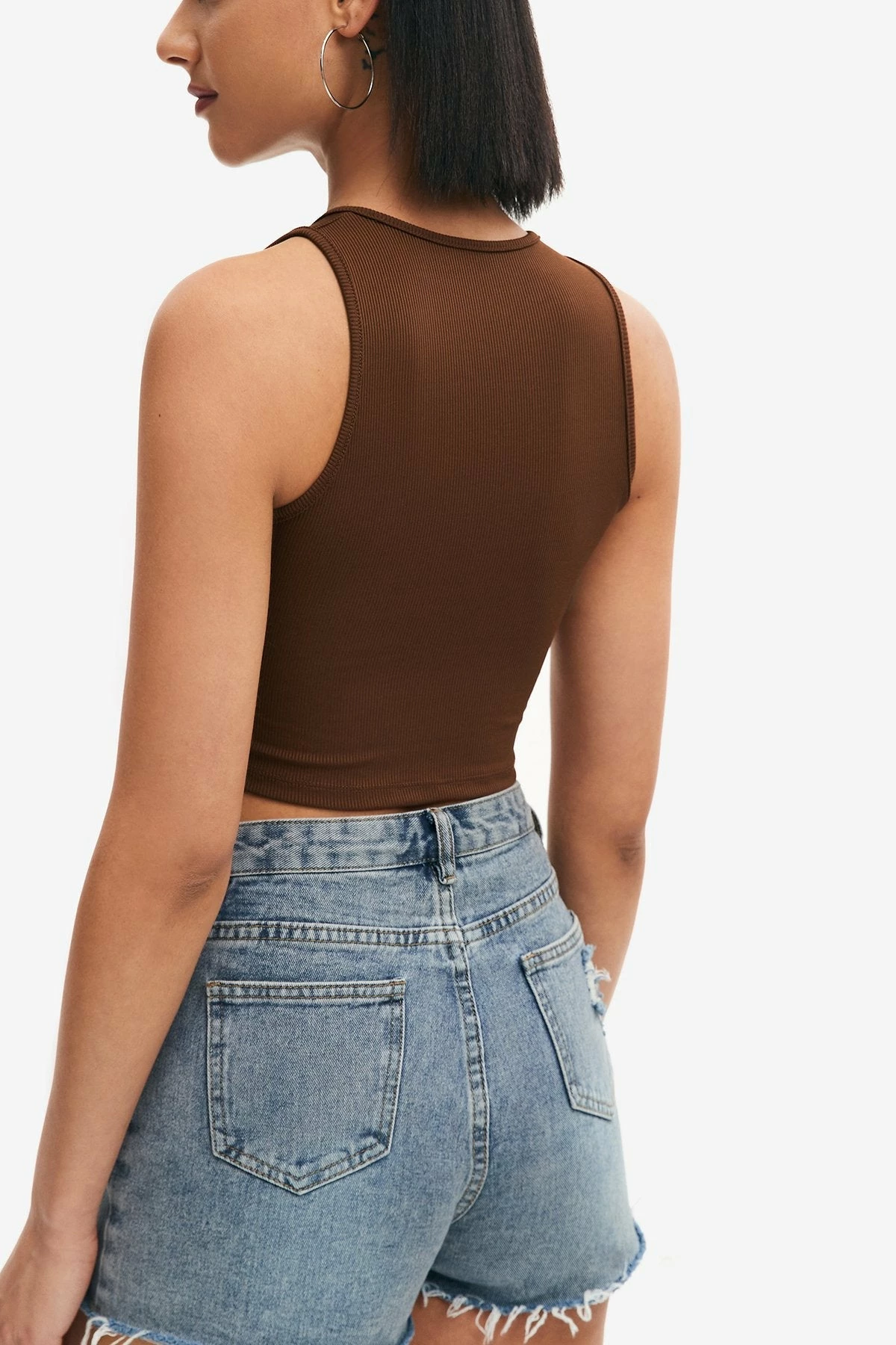 Solado Lace Up Ribbed Crop Tank Top 7 Solado Lace Up Ribbed Crop Tank Top - Image 5
