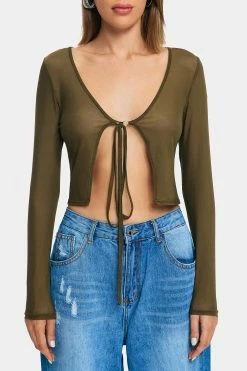 SOLADO Tie Front Split Hem Mesh Long Sleeve Top 14 SOLADO Tie Front Split Hem Mesh Long Sleeve Top -SOLADO Shop jpeg 68358f57 0ddd 4995 ad1a 9594fd9f6ba3 1800x1800