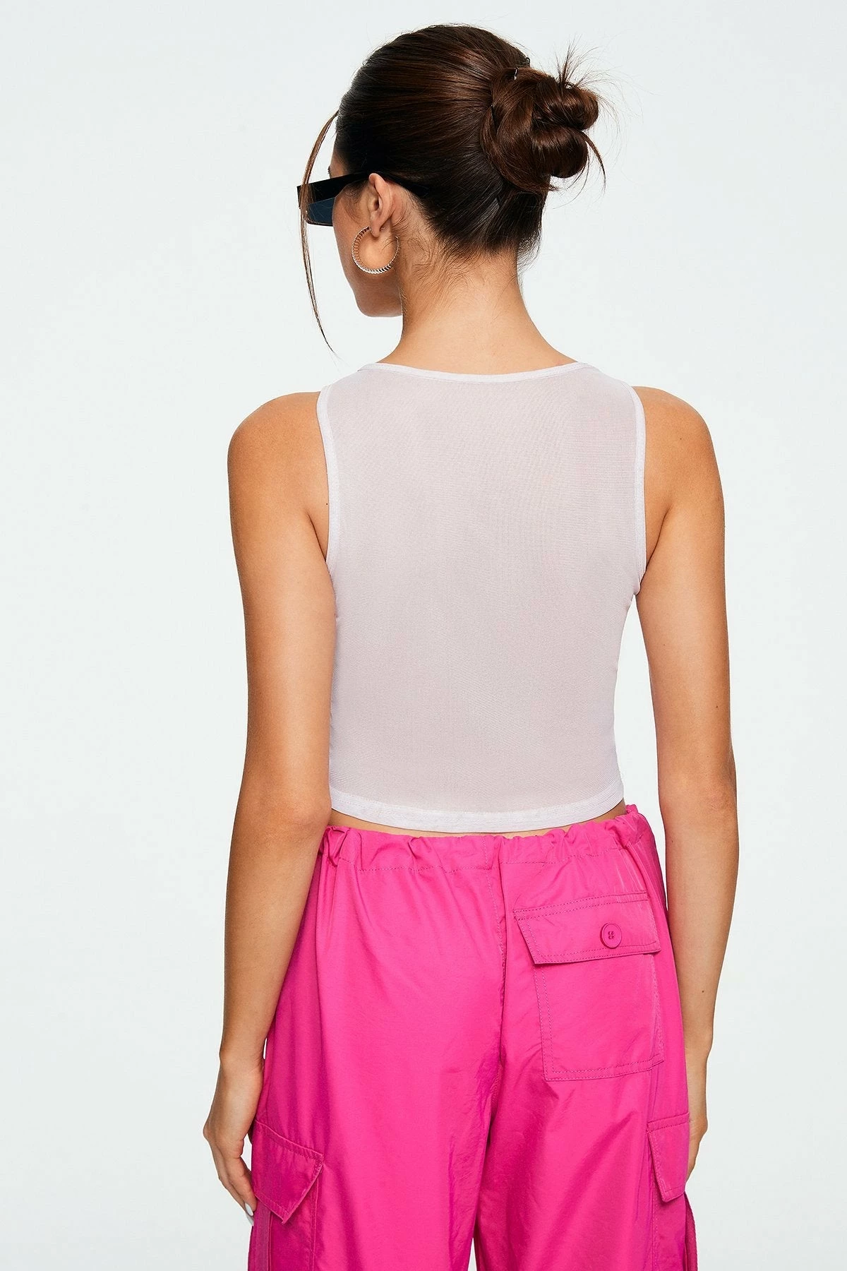 Solado Lips Print Sleeveless Mesh Tank Top 4 Solado Lips Print Sleeveless Mesh Tank Top - Image 2