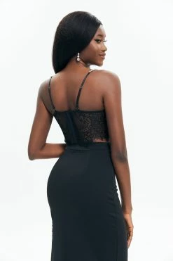 Alternative view of Solado Diamante Strap Floral Lace Crop Top