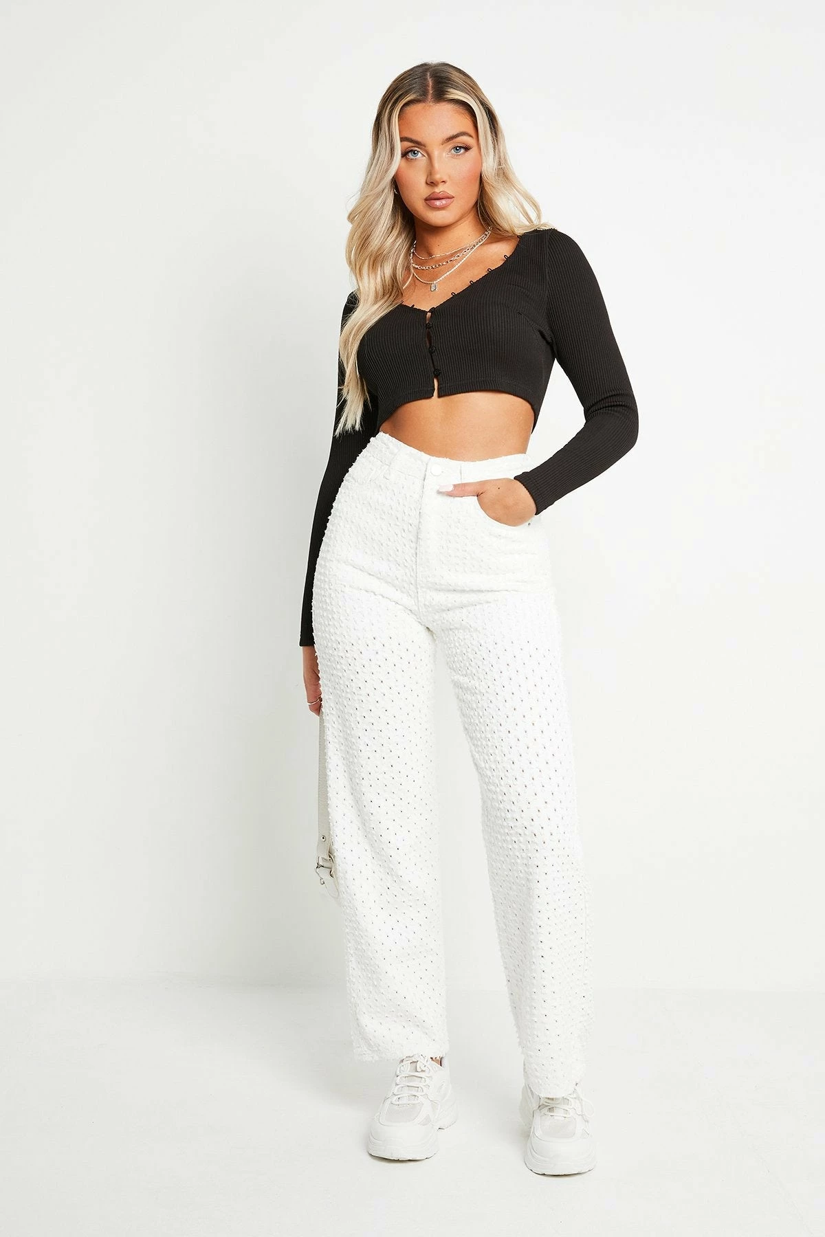 SOLADO Ribbed Knit Button Front Long Sleeve Top 6 SOLADO Ribbed Knit Button Front Long Sleeve Top - Image 4
