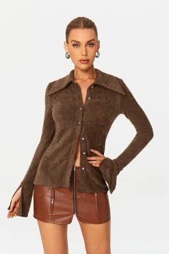 SOLADO Lapel Neck Split Cuff Fluffy Long Sleeve Top -SOLADO Shop jpeg 712ad61a a311 4317 b261 c22f9d08ce80 1800x1800