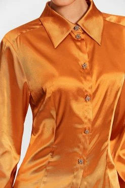 SOLADO Lapel Neck Cinched Waist Satin Long Sleeve Shirt -SOLADO Shop jpeg 72ccea9b 26c4 4c0f 87db 83c3df671933 1800x1800