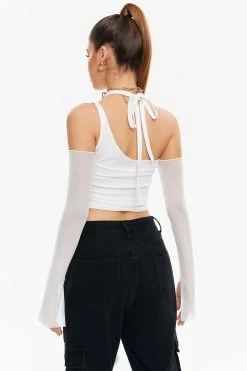 Solado Asymmetrical Neck Cold Shoulder Crop Top With Oversleeve -SOLADO Shop jpeg 74e0cc7f 24a3 46ab 8758 363494b2c652 1800x1800