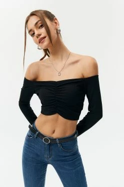 Solado Crop Off Shoulder Pleated Long Sleeve Top -SOLADO Shop jpeg 75dfea7b c7fb 4645 9253 4fd49811c41a 1800x1800