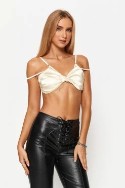 Alternative view of Solado Double Strap Twist Front Backless Crop Top