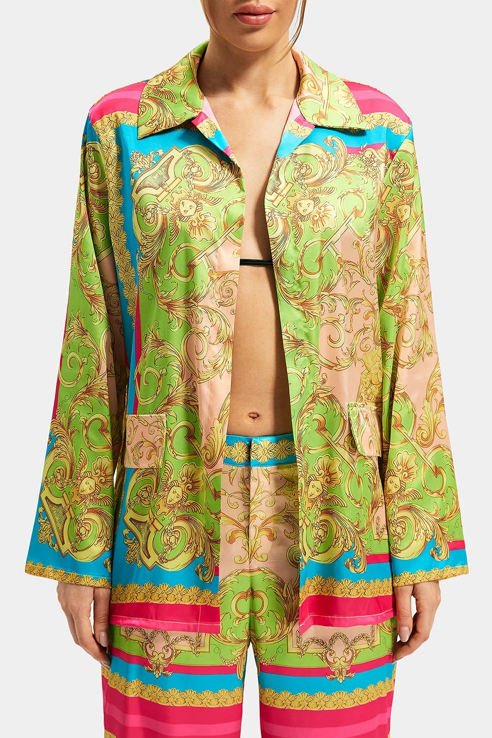 SOLADO Abstract Print Lapel Neck Long Sleeve Shirt Without Bra 8 SOLADO Abstract Print Lapel Neck Long Sleeve Shirt Without Bra - Image 6