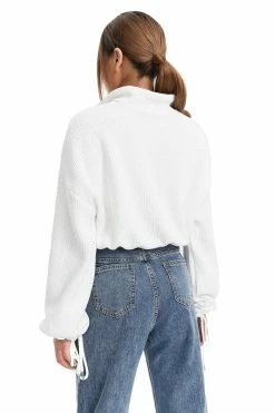 Alternative view of Solado Drawstring Zip Front Crop Top
