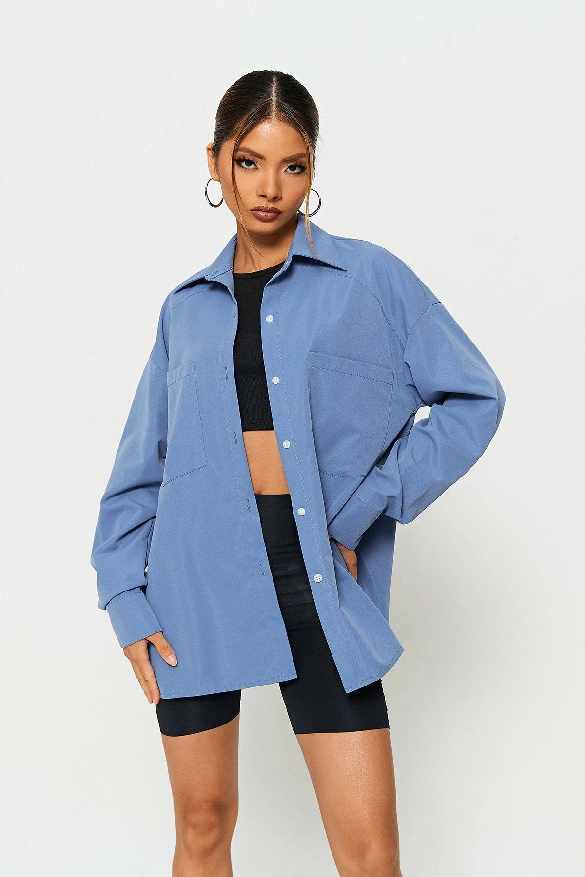 SOLADO Lapel Neck Pocket Patched Solid Long Sleeve Shirt 3 SOLADO Lapel Neck Pocket Patched Solid Long Sleeve Shirt