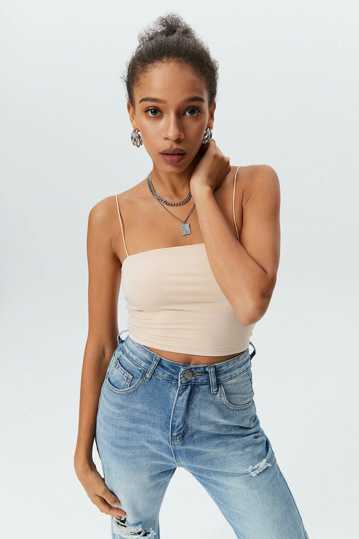 Solado Solid Backless Cami Crop Tank Top 13 Solado Solid Backless Cami Crop Tank Top - Image 11