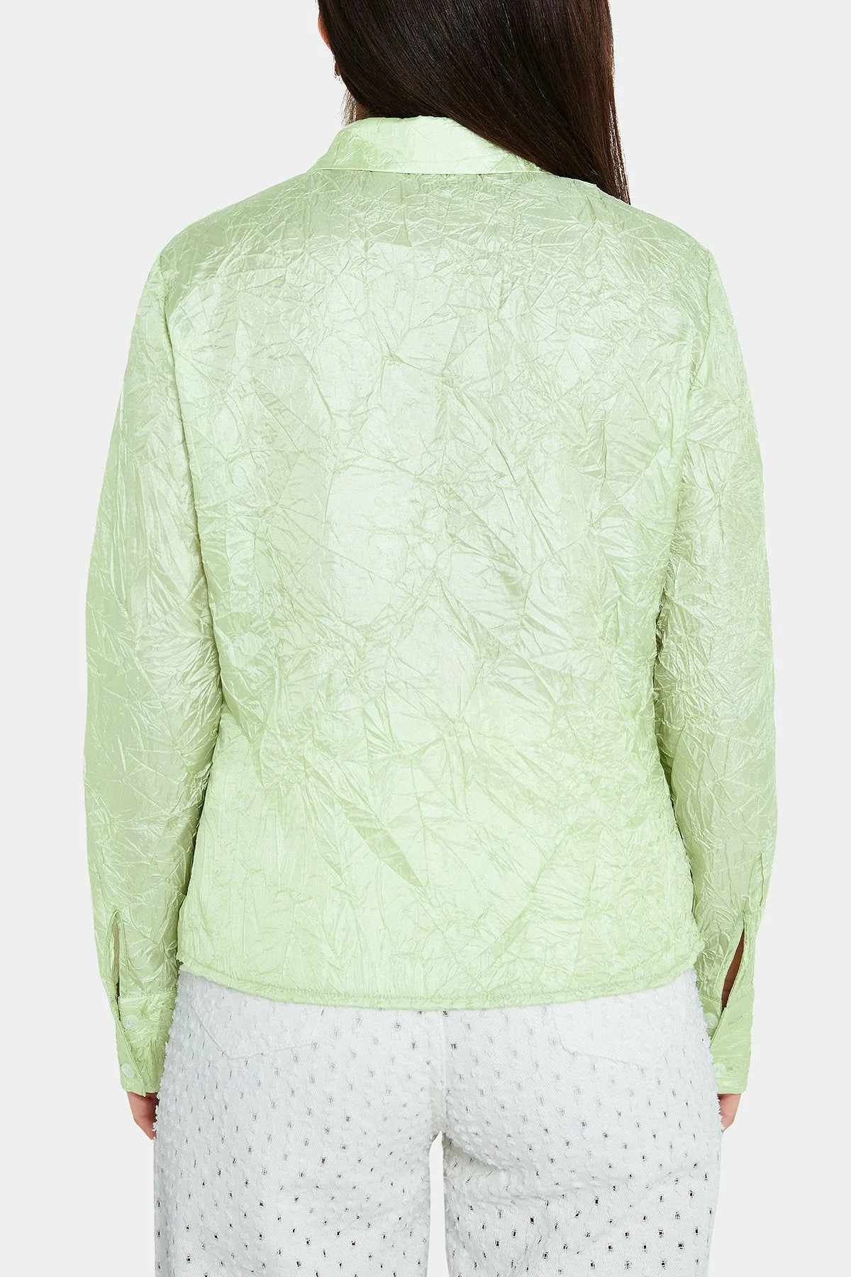 SOLADO Lapel Neck Pleat Textured Split Hem Shirt 9 SOLADO Lapel Neck Pleat Textured Split Hem Shirt - Image 7