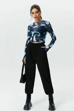 Solado Mesh Abstract Print Long Sleeve Crop Top -SOLADO Shop jpeg 7d323a48 7c6e 42f7 8d99 dd6e6c6c5b08 1800x1800